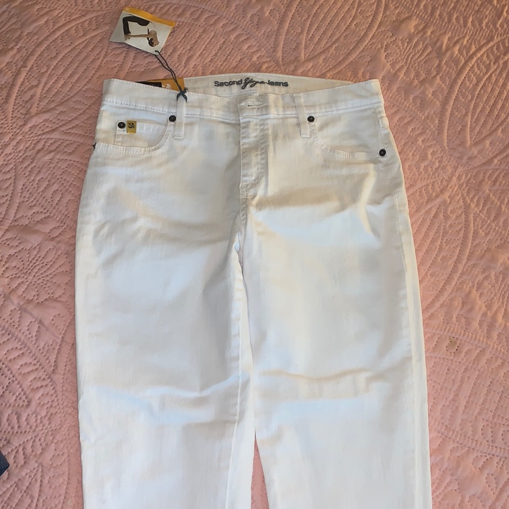 White high rise skinny jeans